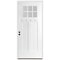 Codel Doors 36" x 80" Primed White Shaker Exterior Fiberglass Door 3068RHISPSFHER2066C69161DB - alternate 1